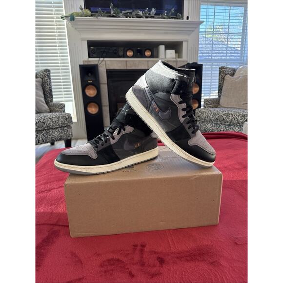 Size 13 Air Jordan 1 Mid SE Craft Black/Cement Grey-LT Graphite No Box